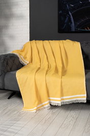 L'essentiel linge de maison Alinda Funda de Sofá Mostaza 170 x 230 cm